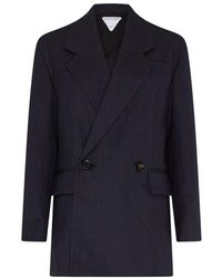 Bottega Veneta - Wolljacke Mit Gürtel - Lyst