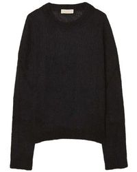 Momoní Frejus Sweater In Alpaca/mohair - Black