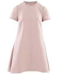 Valentino Dress With Applied Rhinestones - Pink