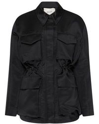 PERVERZE Flight Bomber Jacket in Black | Lyst