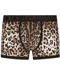 Dolce & Gabbana - Leopard-print Two-way Stretch Cotton Boxers - Lyst