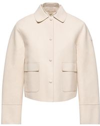 Moncler - Moncler Haricot 3-In- Leather Down Shirt Jacket - Lyst