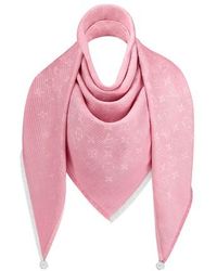 Louis Vuitton Denim Monogram Triangle Shawl - Pink