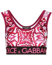 Dolce & Gabbana - Technical Jersey Top With Logo Elastic Band - Lyst