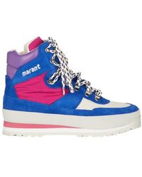 Damen Schuhe Sneaker Hoch Geschnittene Sneaker Isabel Marant Wildleder High-Top-Sneakers Bannry aus Leder in Blau 