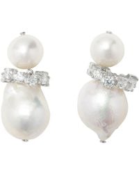 COMPLETEDWORKS - Baroque Pearl Earrings - Lyst