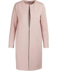 Harris Wharf London Manteau sans col en coton - Rose