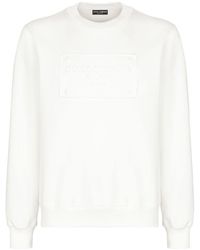 Dolce & Gabbana - Technical Jersey Sweatshirt With Embossed Dg Logo - Lyst
