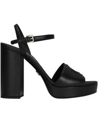 Dolce & Gabbana - Calfskin Platform Sandals - Lyst