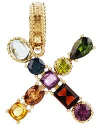 Dolce & Gabbana - Alphabet X 18 Kt Charm With Fine Gems - Lyst