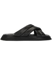 Dolce & Gabbana - Nappa-Look Fabric Sandals - Lyst