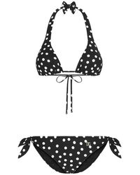 Dolce & Gabbana - Polka-Dot Triangle Bikini - Lyst