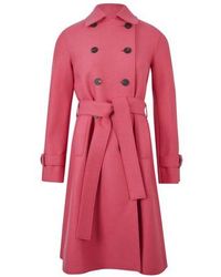 Harris Wharf London Trench en laine pressée - Rose