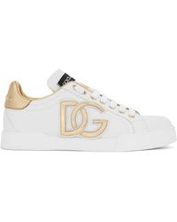 Dolce & Gabbana - Sneakers Portofino aus Kalbsleder mit DG-Logo - Lyst