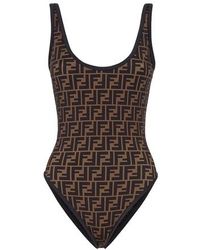 Fendi Synthetic Swimsuit in Black for Men Mens Clothing Beachwear 