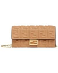 Fendi - Baguette Continental Wallet With Chain - Lyst