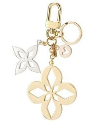 Louis Vuitton Malletage Blossom Bag Charm & Key Holder - Metallic