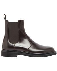 The Row - Elastic Ranger Leather Ankle Boots - Lyst