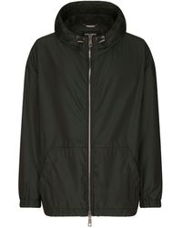 Dolce & Gabbana - Nylon Jacket With Hood - Lyst