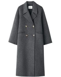 Soft Goat - Double-Breasted Maxi Coat - Lyst