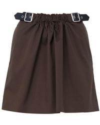 Loewe - Belted Mini Skirt - Lyst