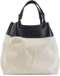 Bottega Veneta Cabas en toile - Noir