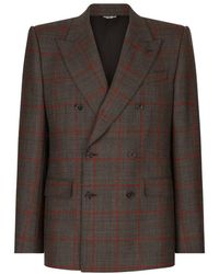 Dolce & Gabbana - Double-breasted Glen Plaid Sicilia-fit Suit - Lyst