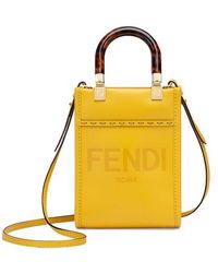 Fendi Synthetic Mini Sunshine Shopper in Metallic - Lyst