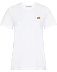 Maison Kitsuné - Regular-T-Shirt mit Patch Fox Head - Lyst