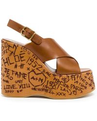Chloé - Sandalen Mit Keilabsatz Maxime 130 - Lyst
