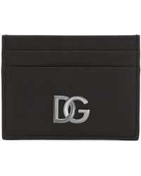 Dolce & Gabbana - Porte-cartes en cuir de veau avec logo DG - Lyst