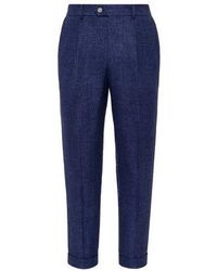 Brunello Cucinelli - Leisure Fit Trousers With Pleats - Lyst