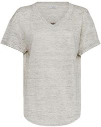 Brunello Cucinelli - Linen And Silk T-Shirt - Lyst