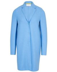 Harris Wharf London Manteau en laine - Bleu