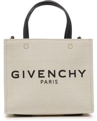 Givenchy - Cabas-Tasche G Tote Mini aus Leinen - Lyst