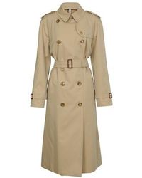 Burberry The Chelsea Heritage Cotton-gabardine Trench Coat - Natural
