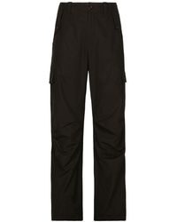 Dolce & Gabbana - Cotton Cargo Pants With Logo Plaque - Lyst