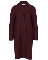Harris Wharf London Manteau en laine pressée - Rouge