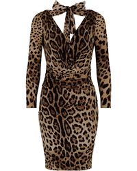 Dolce & Gabbana - Robe courte en charmeuse - Lyst