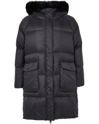 Yves Salomon - Puffer Jacket With A Fox Fur Hood - Lyst
