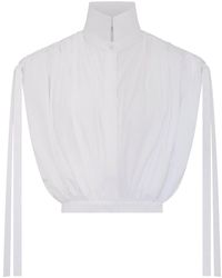 Givenchy - Gerafftes Hemd Mit Stehkragen - Lyst