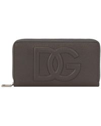 Dolce & Gabbana - Zip-Around Dg Logo Wallet - Lyst
