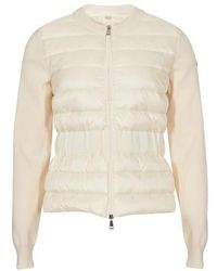 Moncler Cardigan en doudoune - Blanc