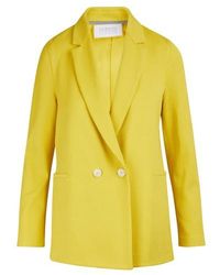 Harris Wharf London Veste blazer Boxy en coton - Jaune