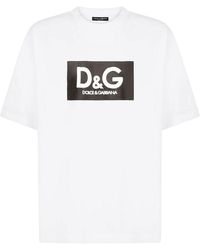 Dolce & Gabbana - Cotton T-Shirt With D&G Print - Lyst