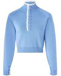 Chloé - Button-Neck Sweater - Lyst