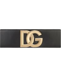 Dolce & Gabbana - Gürtel aus Stretchband und Lux-Leder mit DG-Logo - Lyst