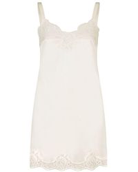 Dolce & Gabbana - Satin Lingerie-Style Slip With Lace Detailing - Lyst
