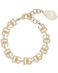Dolce & Gabbana - Link Bracelet With Multiple Dg Logo - Lyst