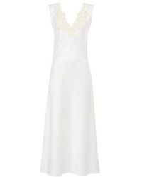 La Perla Silk Satin Long Nightgown - White